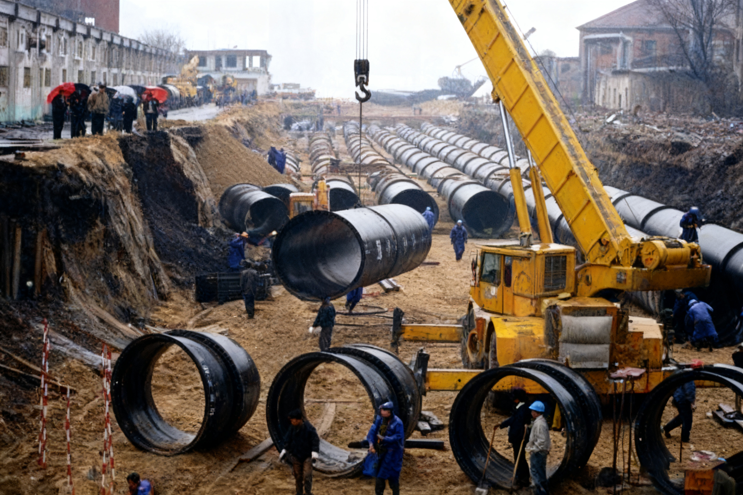 武汉排渍6排DN2000工程